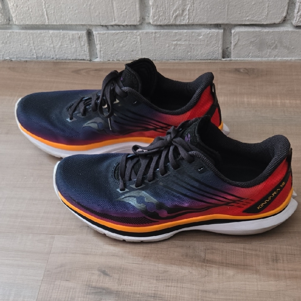 Saucony Women Black and Orange Athletic Shoes